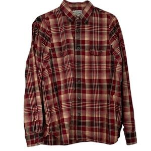 Lucky Brand Shirt Plaid Y2K Red & Cream XL